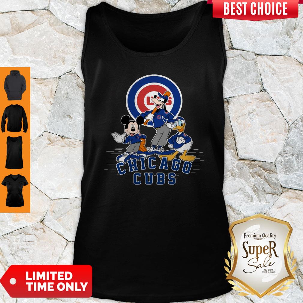MLB Chicago Cubs Mickey Mouse Goofy And Donald Duck Baseball Shirt