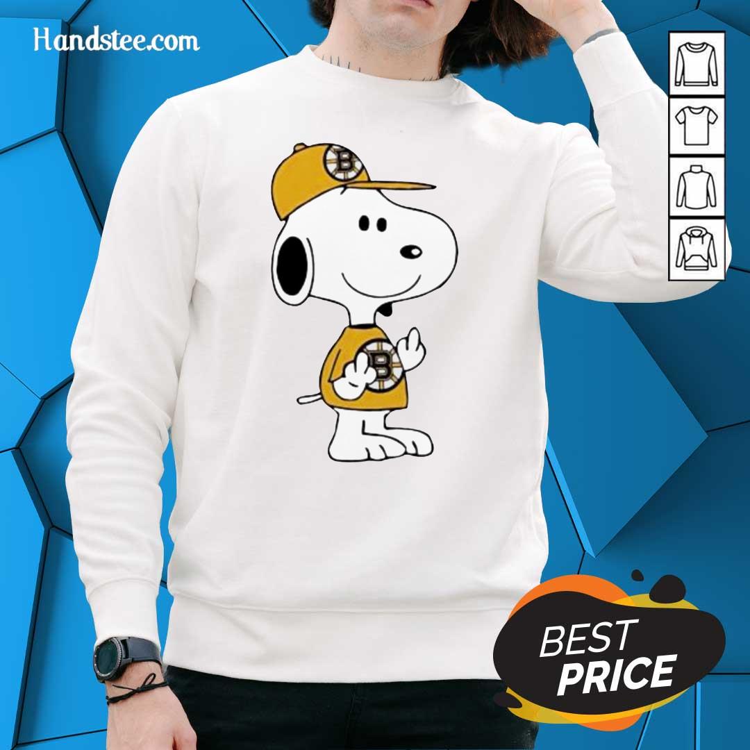 Tired Snoopy Boston Bruins NHL Middle Fingers 5 Shirt