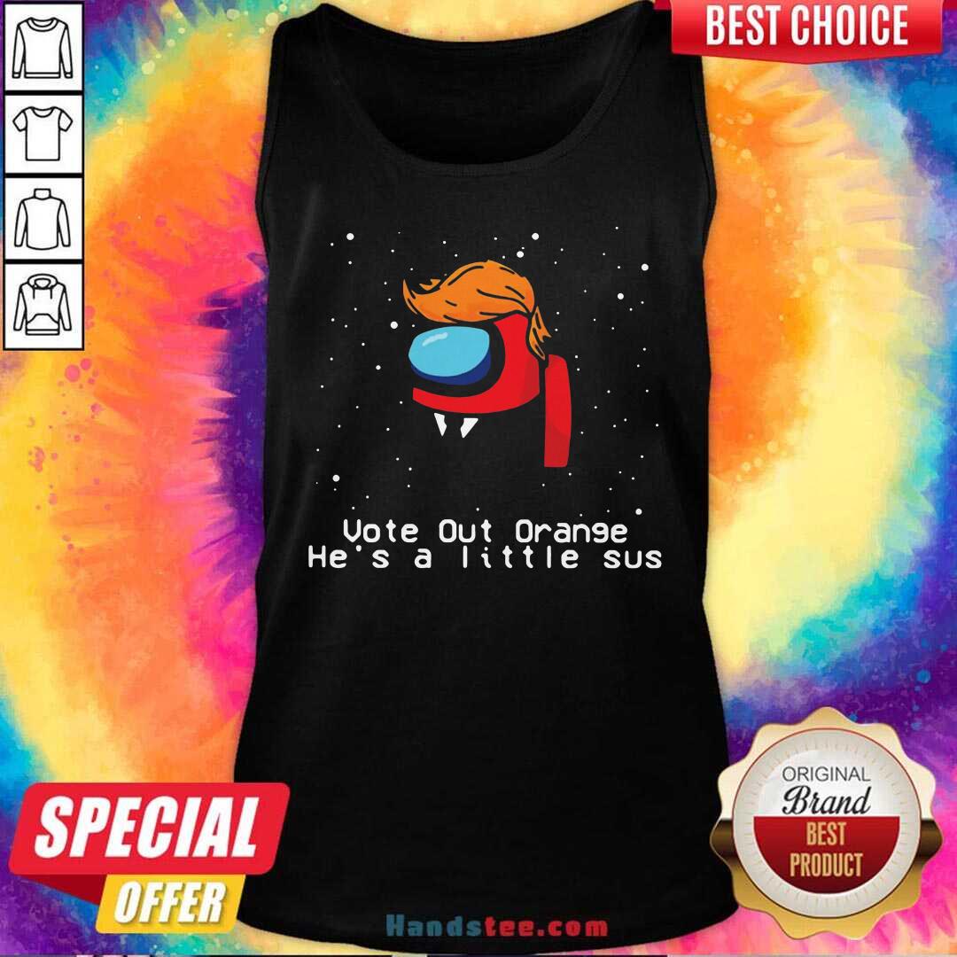Top Among Us Trump Vote Out Orange He’s A Little Sus Christmas Shirt