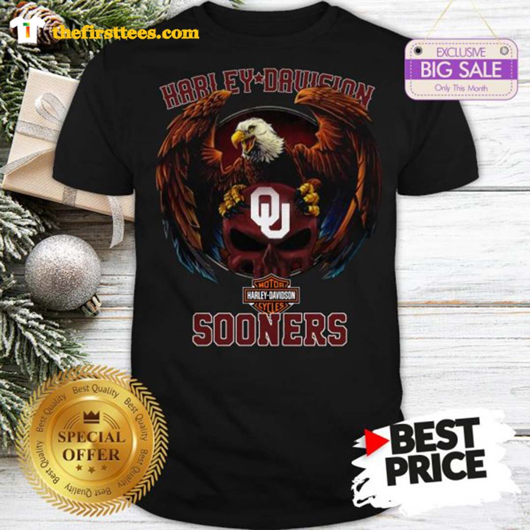 Top Eagle Harley Davidson Oklahoma Sooners Shirt