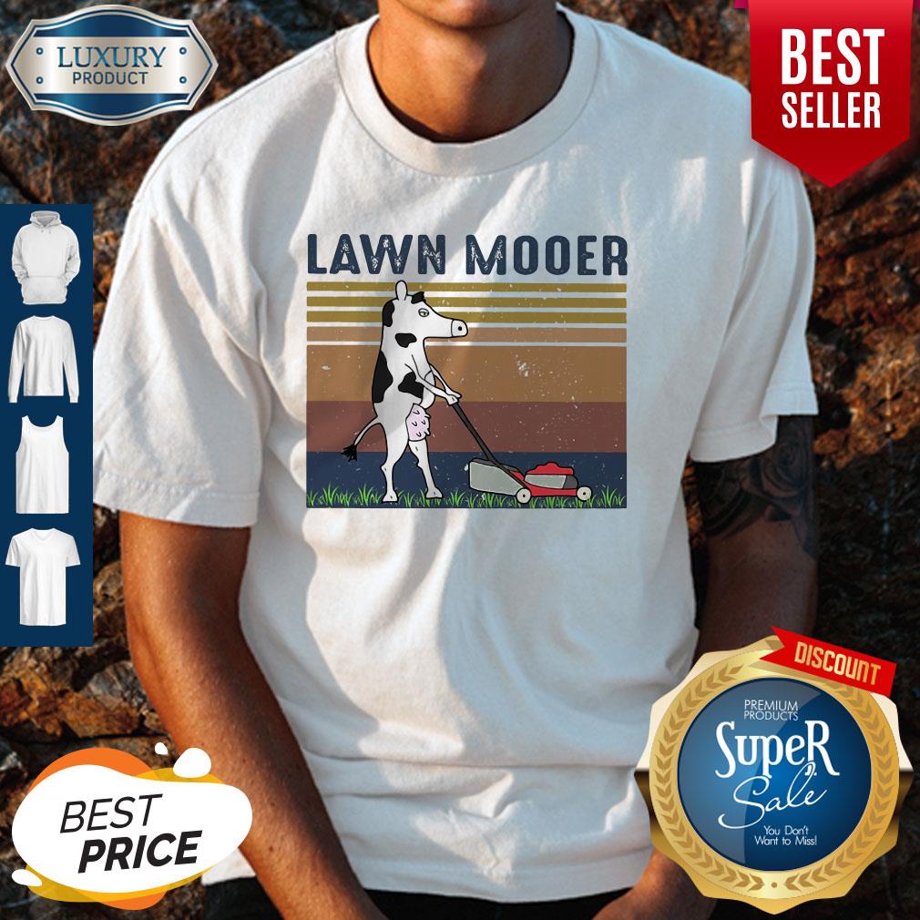 Top Lawn Mooer Cow Vintage Shirt