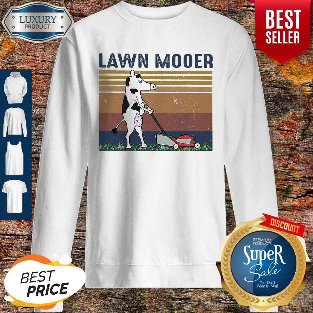 Top Lawn Mooer Cow Vintage Shirt