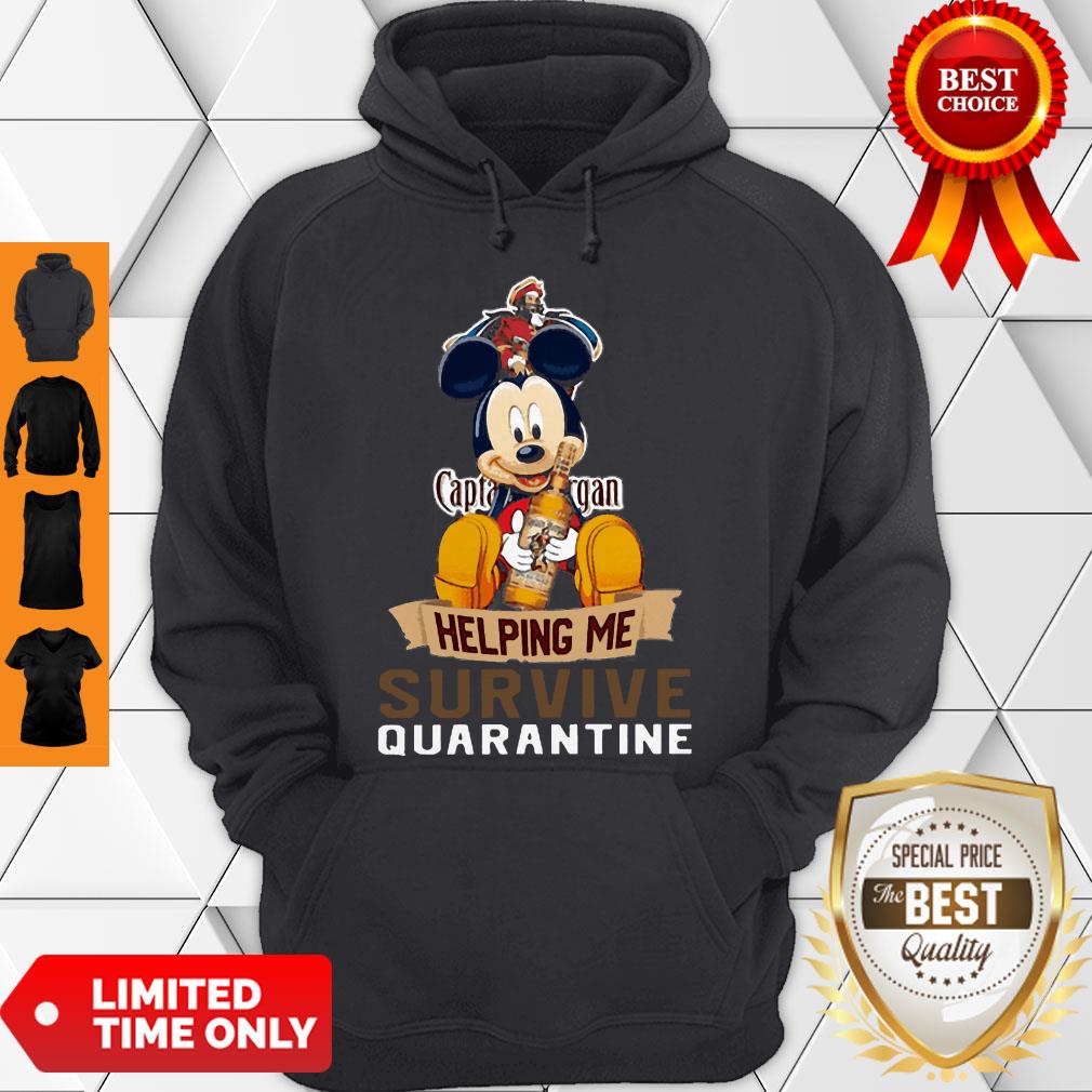 Top Mickey Mouse Captain Morgan Helping Me Survive Quarantine Shirt