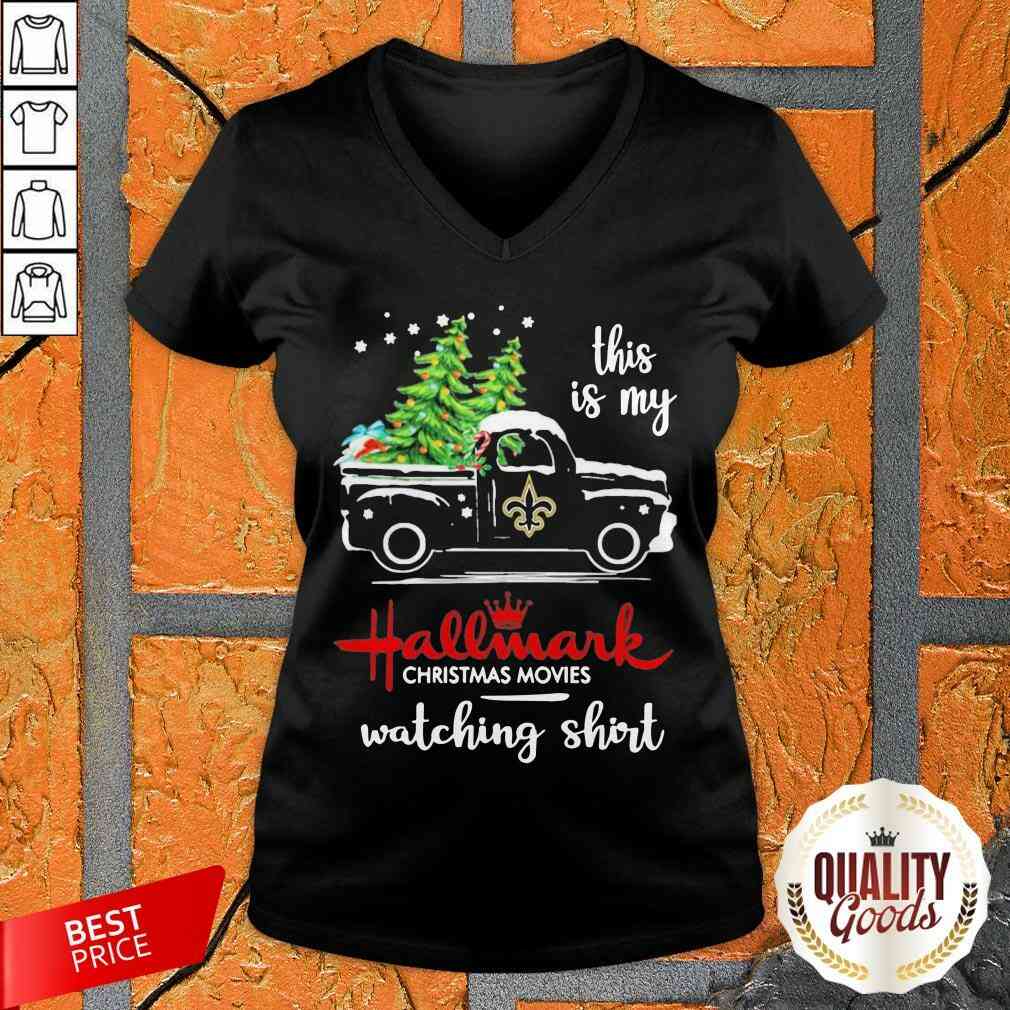 Top New Orleans Saints This Is My Hallmark Christmas Movies Watching Shirt