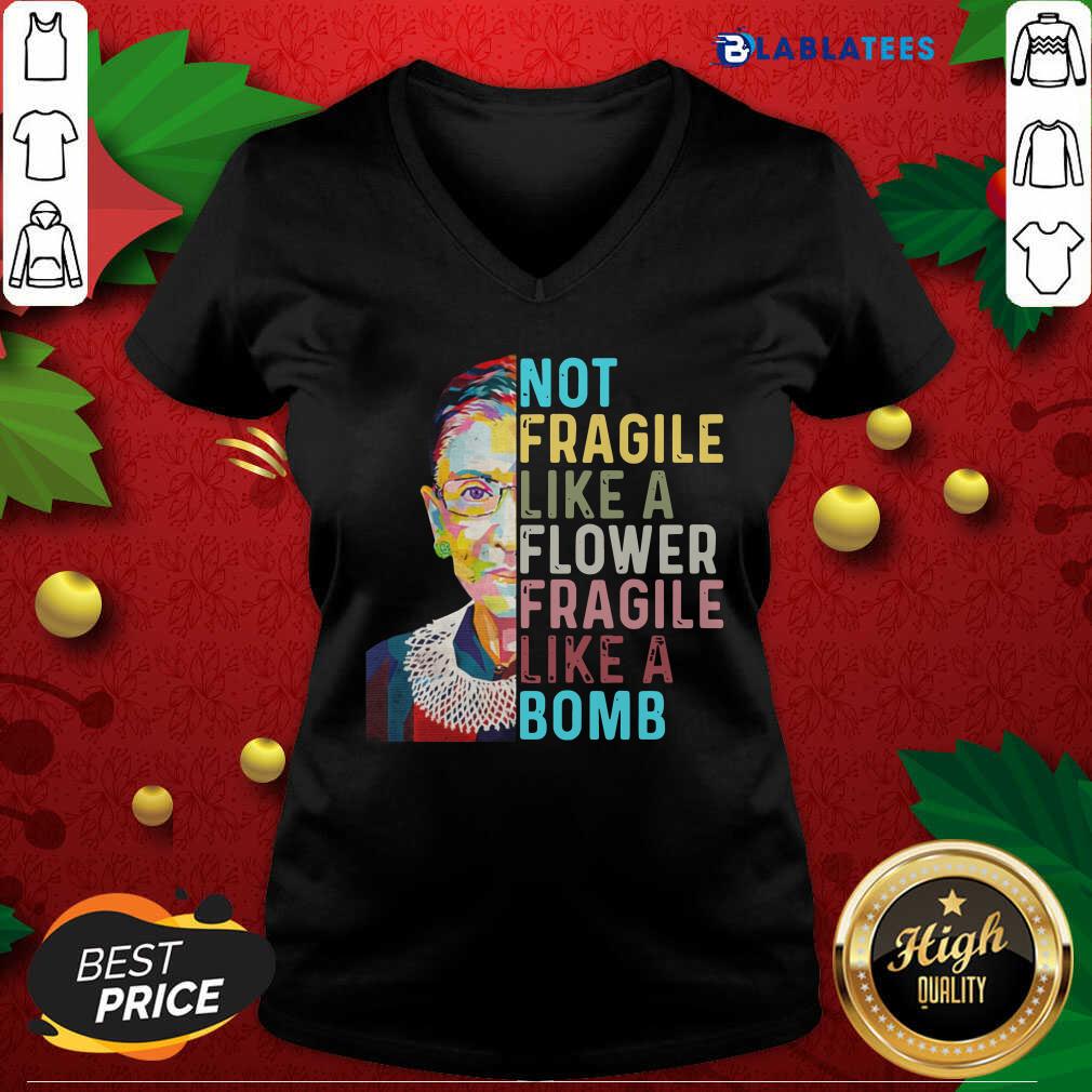 Top Ruth Bader Ginsburg Not Fragile Like A Flower Fragile Like A Bomb Shirt