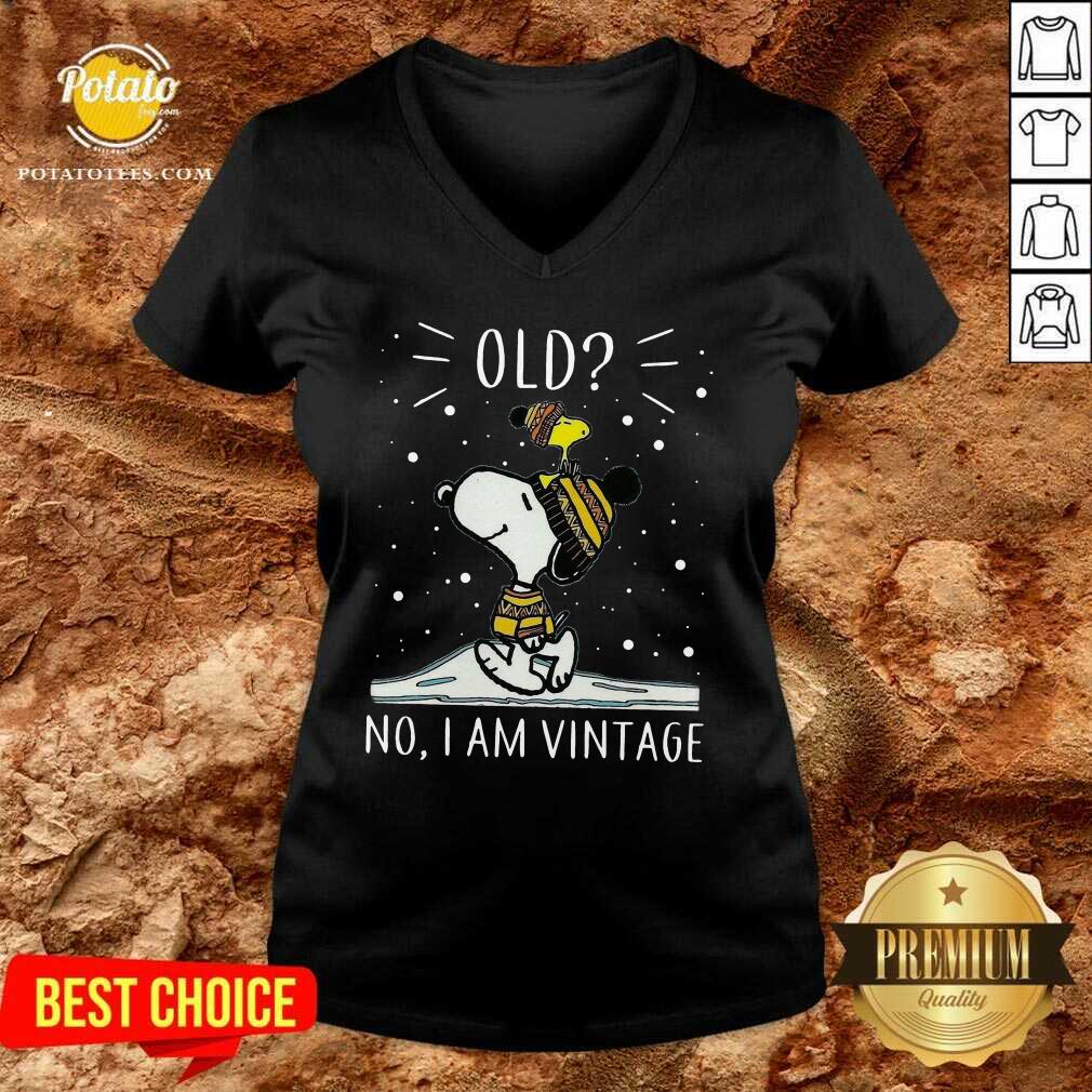 Top Snoopy And Woodstock Old No I Am Vintage Shirt