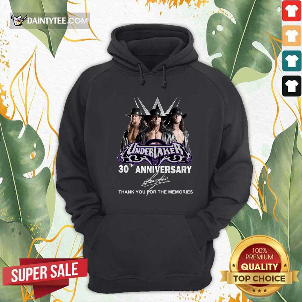 Top Undertaker 30th Anniversary Signature Thank You For The Memories Shirt