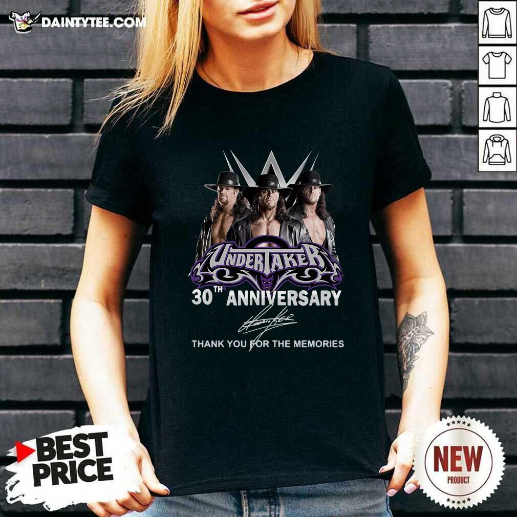 Top Undertaker 30th Anniversary Signature Thank You For The Memories Shirt