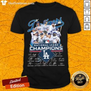 Los Angeles Dodgers 2020 National League Champions Signatures Shirt