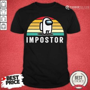 Good Gaming Meme Impostor Among Game Us Sus Gift Vintage Sunset Shirt