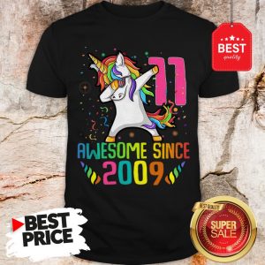 Awesome Since 2010 10 Years Old 10th Birthday Unicorn Dabbing Shirt