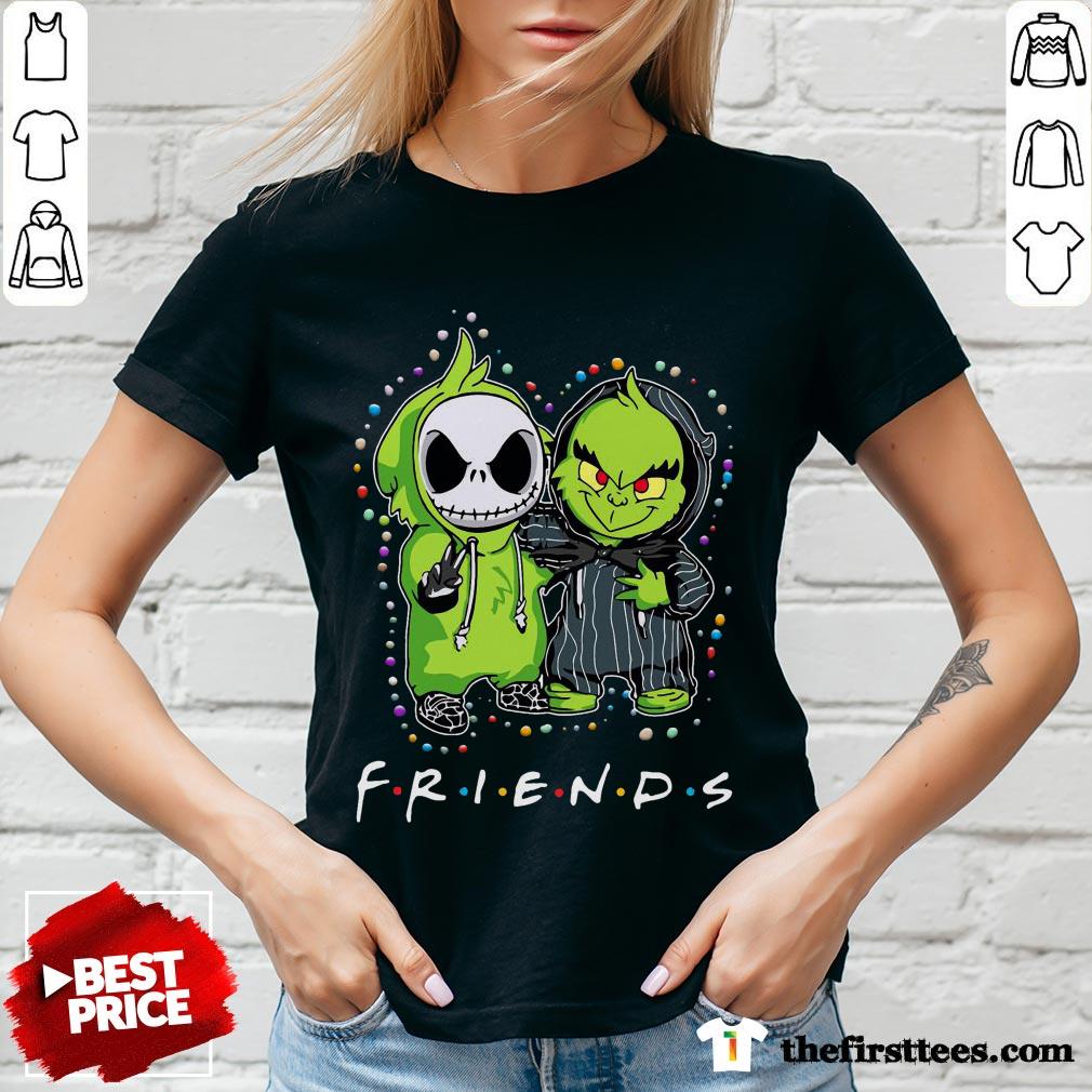 Baby Jack Skeleton And Baby Green Friends Light Christmas Shirt