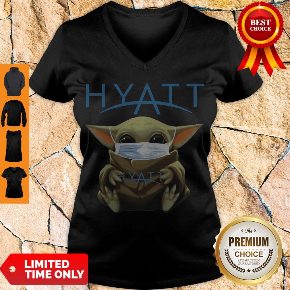 Premium Baby Yoda Mask Hug Hyatt Shirt