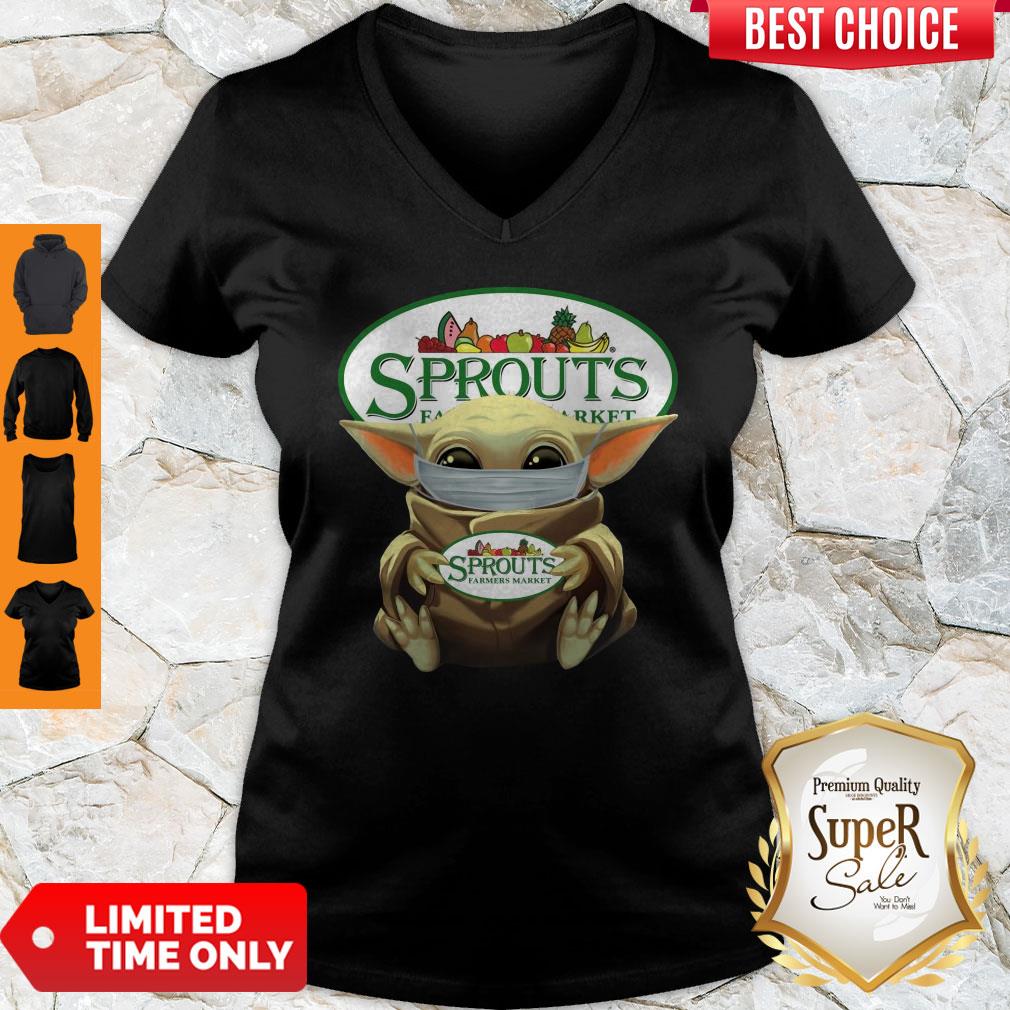 Official Baby Yoda Face Mask Sprouts Farmers Market Shirt