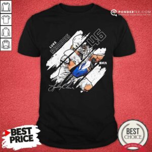 Indianapolis Football 46 Luke Rhodes Stripes Signature Shirt