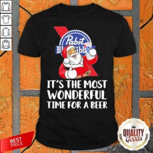 Santa Drink Pabst Blue Ribbon Beer It’S The Most Wonderful Time For A Beer Shirt