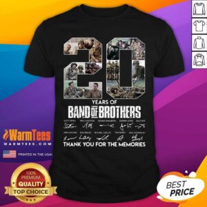 Hot 20 Years Of Band Of Brothers Signatures Thank You For The Memories Shirt