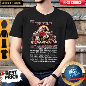 Good The Washington Redskins 88th Anniversary Thank You For The Memories Signature Shirt