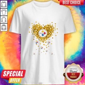 Love Pittsburgh Steelers Football Hearts Shirt