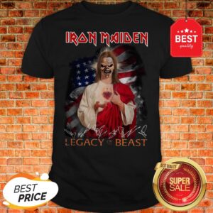 Official Jesus Iron Maiden Legacy Of The Beast Signatures Shirt