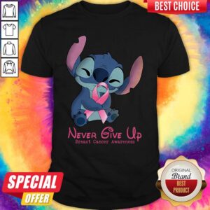 Good Stitch Never Give Up Breast Cancer Awareness Shirt