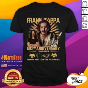 Hot Frank Zappa 80th Anniversary Thank You For The Memories Signature Shirt