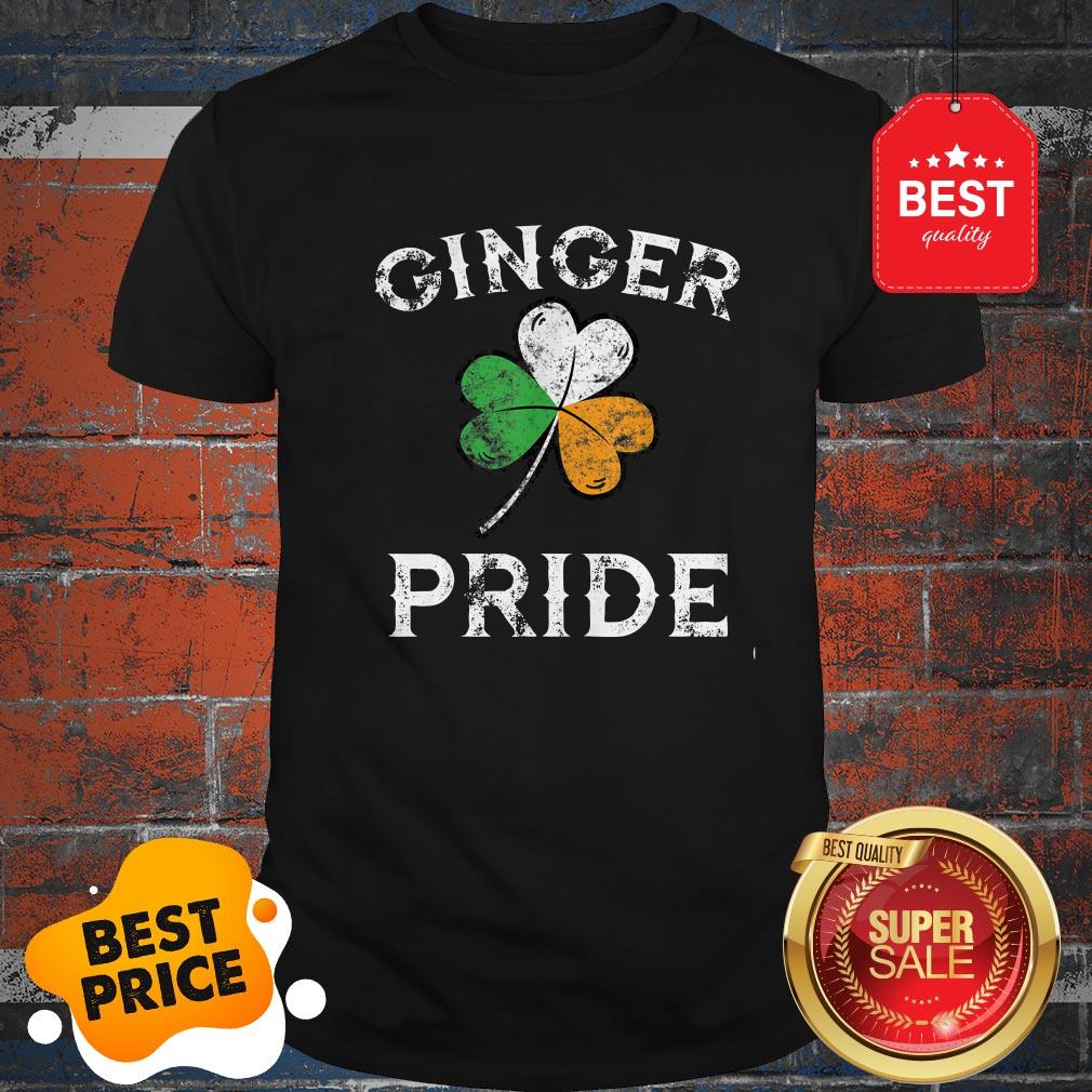 Awesome Ginger Pride St Patricks Day Irish Flag Clover Shirt