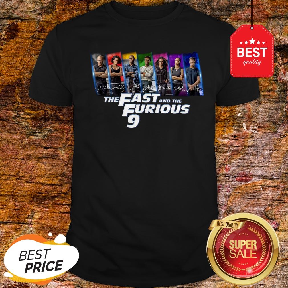 Official All Character Signatures The Fast And The Furious 9 Shirt
