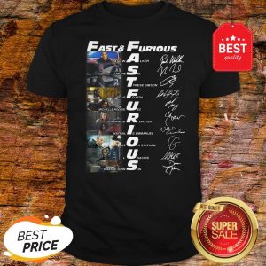 Official Fast & Furious Paul Walker Vin Diesel Dwayne Johnson Signatures Shirt