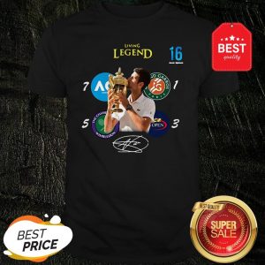 Novak Djokovic Living Legend 16 Grand Slam Signature Shirt