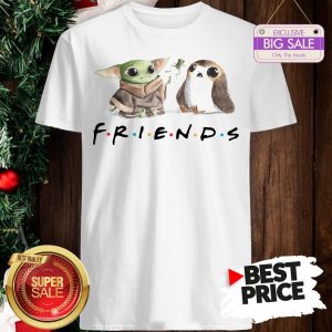 Funny Baby Yoda Frog And Penguin Friends Shirt
