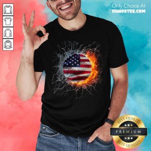 Baseball Water And Fire Flag Shirt