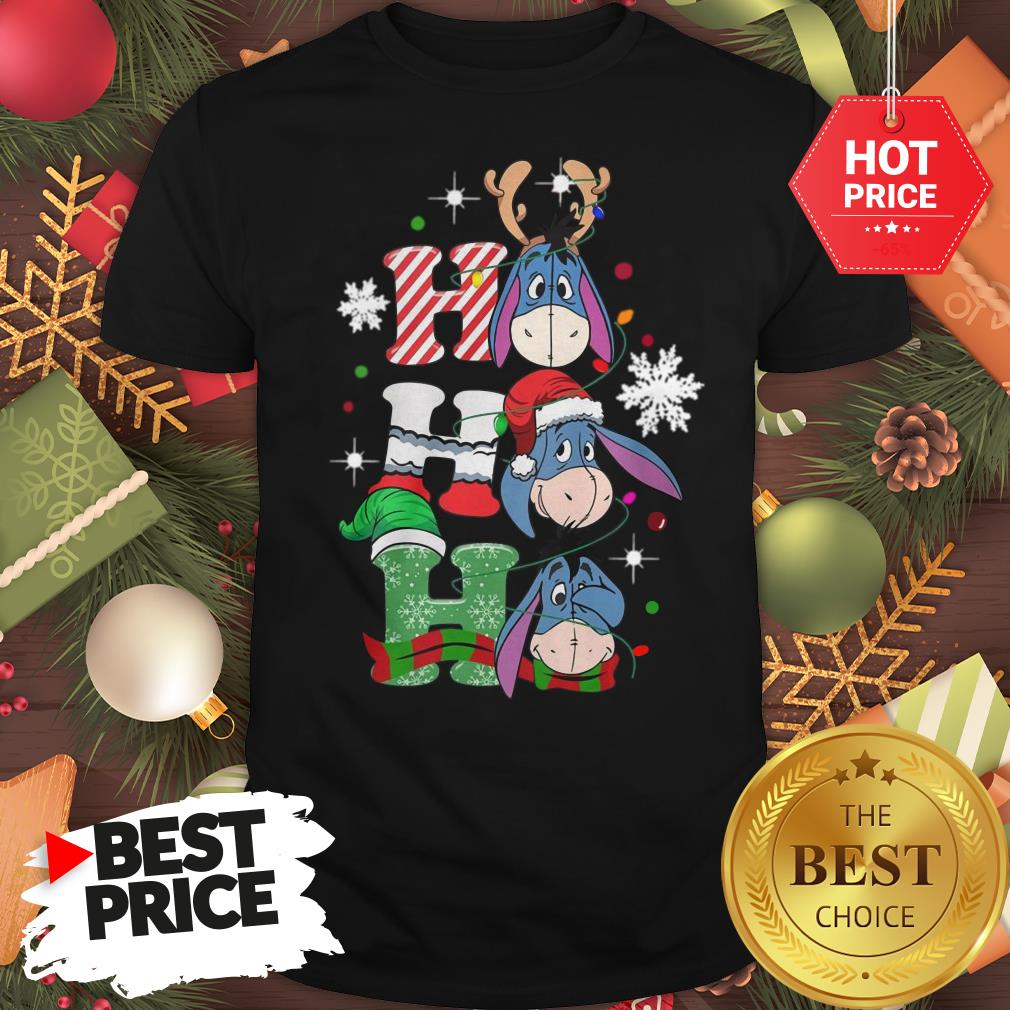 Cute Eeyore Ho Ho Ho Christmas Shirt