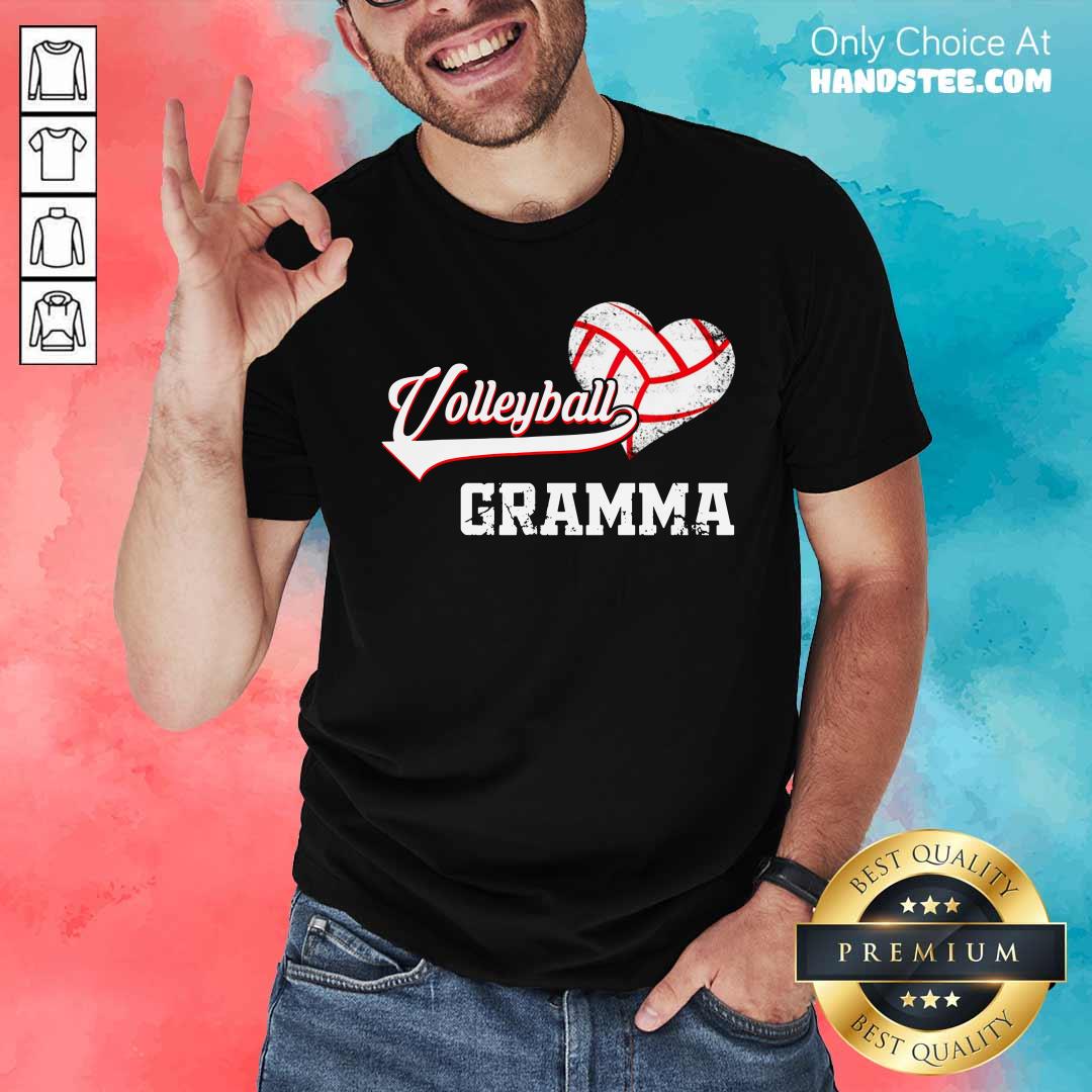 Hot Volleyball Gramma Heart Shirt