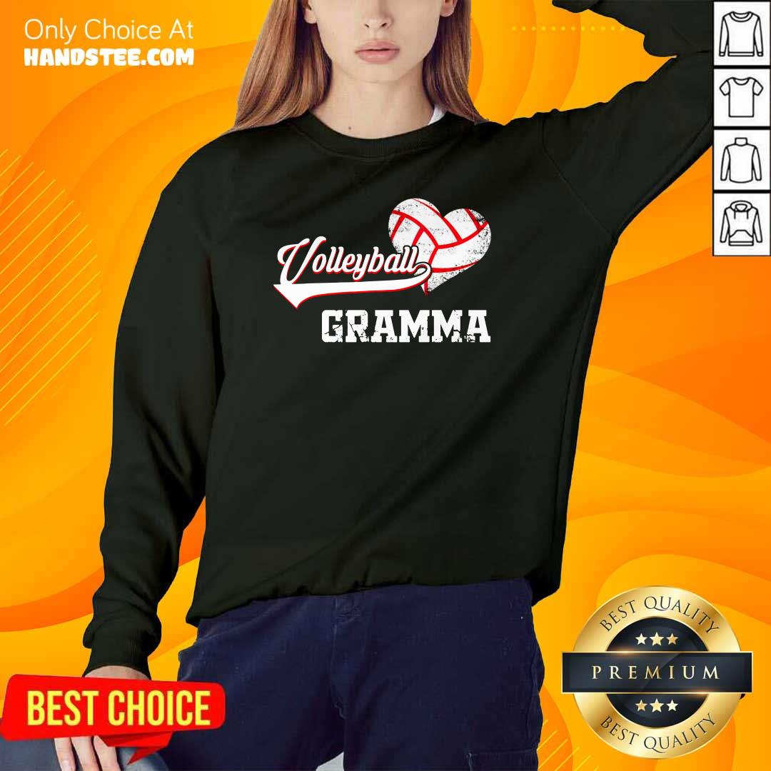Hot Volleyball Gramma Heart Shirt
