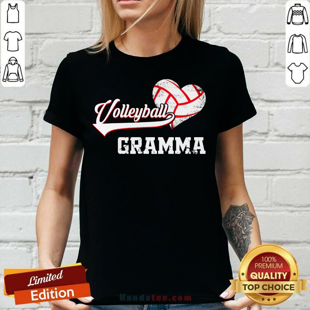 Hot Volleyball Gramma Heart Shirt