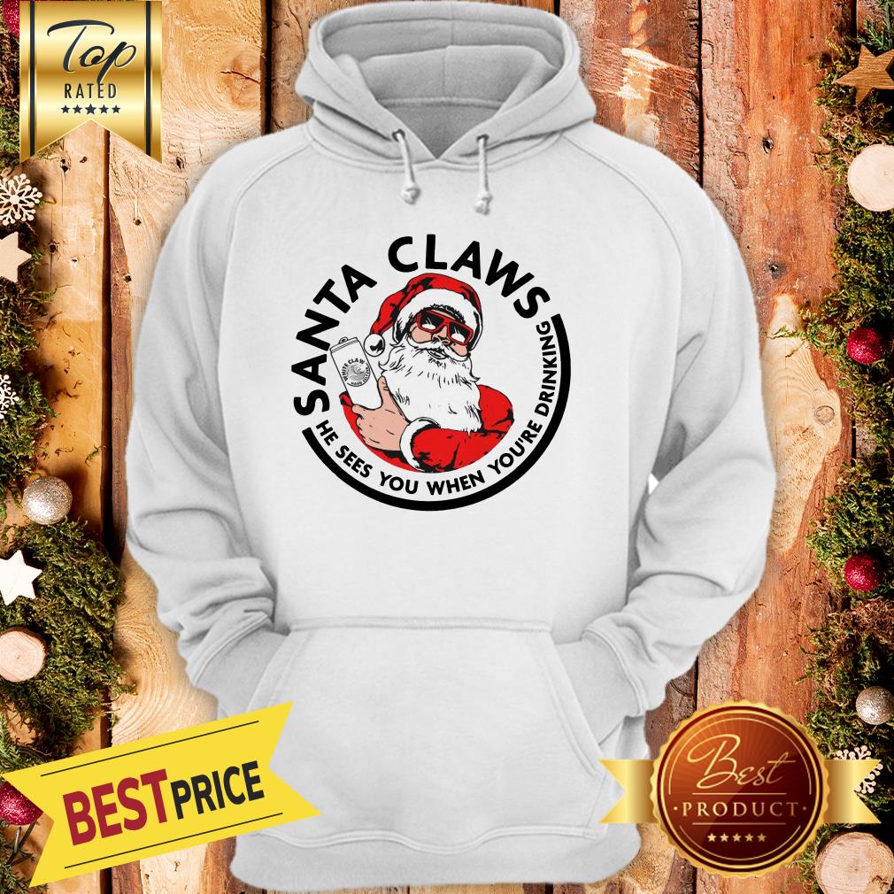 Official Santa Claws He Sees You When You’re Drinking Shirt