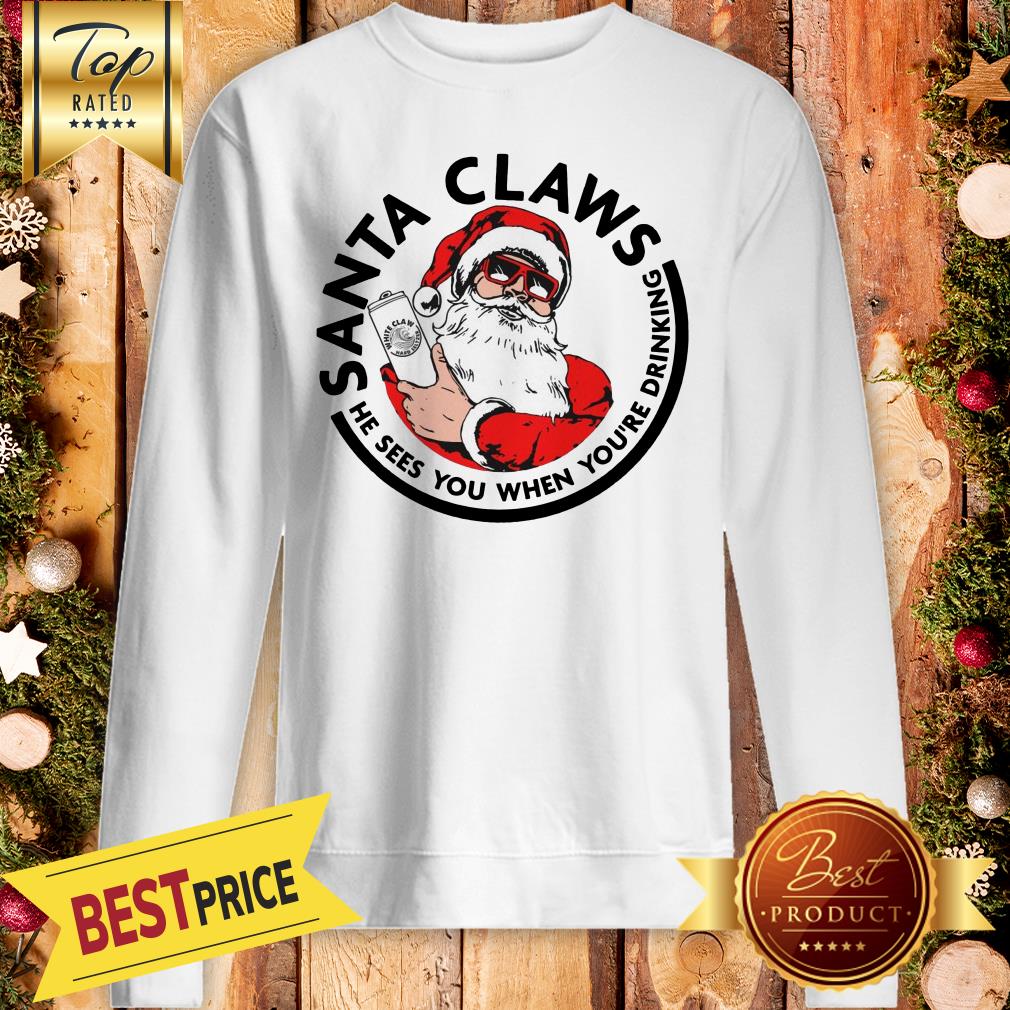 Official Santa Claws He Sees You When You’re Drinking Shirt