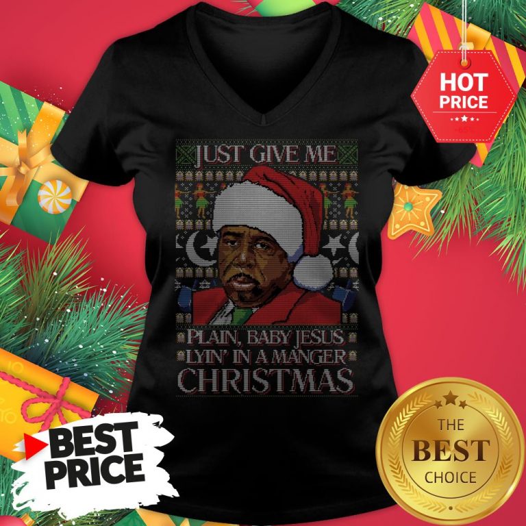 stanley-hudson-just-give-me-plain-baby-jesus-lyn-in-a-manger-christmas-ugly-v-neck-1-768x768