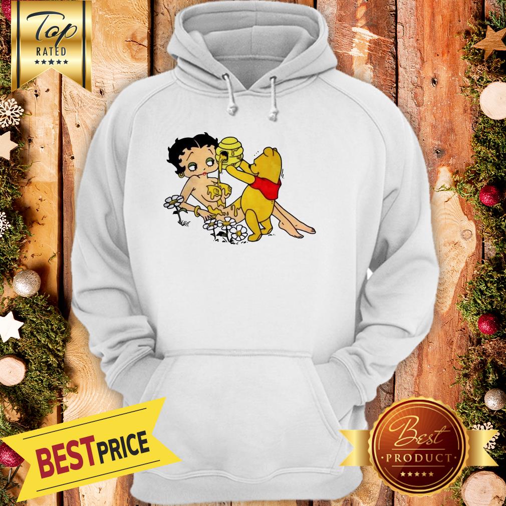 Winnie The Pooh Pouring Honey On Betty Boop Shirt