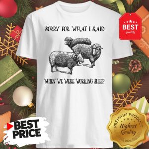 Really Sorry For What I Said When We Were Working Sheep Shirt