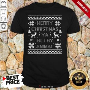 Official Merry Christmas Ya Filthy Animal Sweater Shirt
