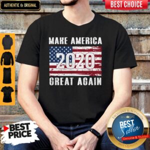Awesome American Flag Make America 2020 Great Again Shirt