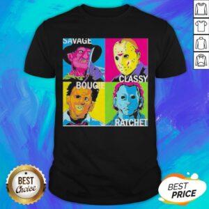 Halloween Horror Characters Savage Classy Bougie Ratchet Art Shirt