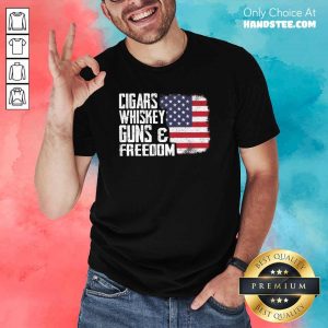 Cool Cigars Whiskey 9 Guns And Freedom Shirt