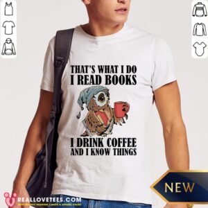 Vip Owl Drinking Coffee I Suffer From O R D Obsessive Reading Disorder Shirt