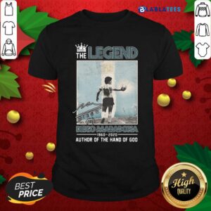 Funny The Legend Diego Maradona 1960 2020 Signature Author Of The Hand Of God Shirt