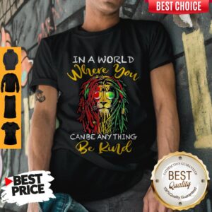 Top Lion Glasses In A World Where You Can Be Anything Be Kind T-Shirt