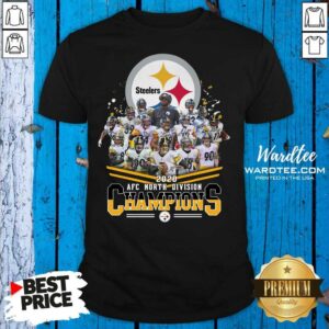 Hot Pittsburgh Steelers 2020 Afc North Division Champions Signatures Tee Shirt