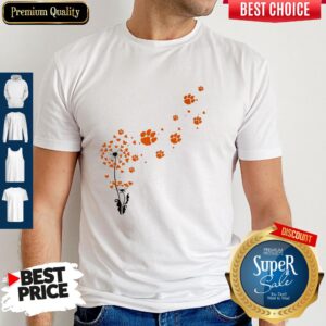 Premium Dandelion Flower Clemson Tigers Football Hearts Shirt